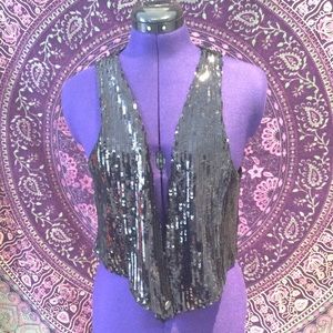 ❤️Guess black sequined vest